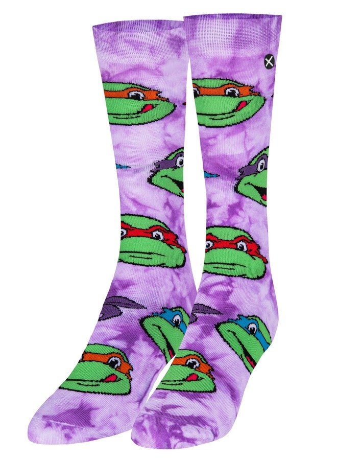 Odd Sox, TMNT, Teenage Mutant Ninja Turtles, Tie Dyed, Crew Sock for Men & Women - Image 1