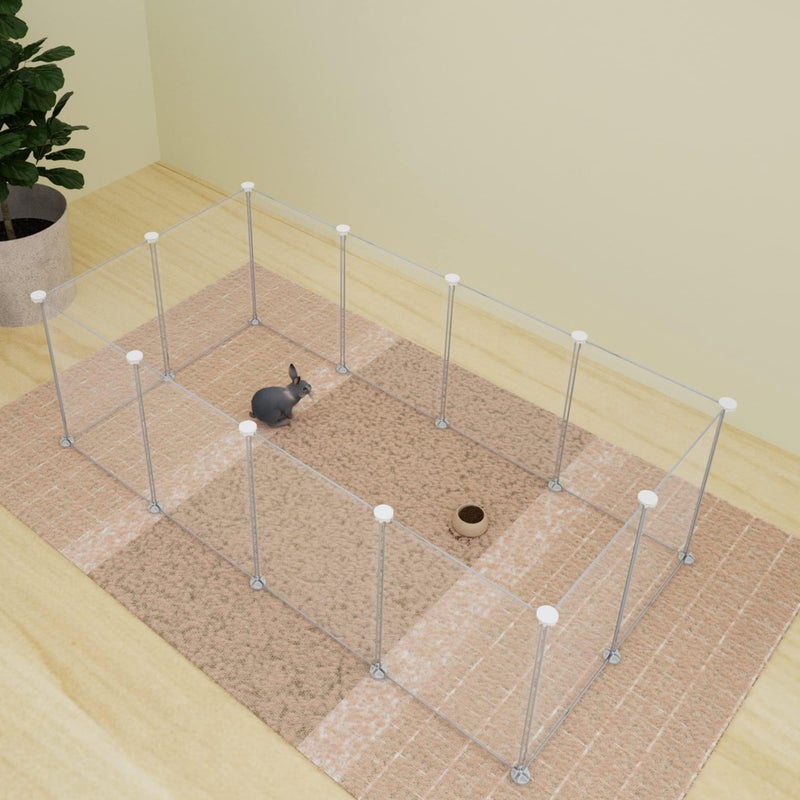 HOMICKER Pet Playpen Portable Small Animals Playpen, Customizable Shape & Height Pet Fence Yard Fence for Guinea Pigs, Bunny, Ferrets, Mice, Hamsters, Hedgehogs, Puppies, Turtles-12 Panels - Image 2
