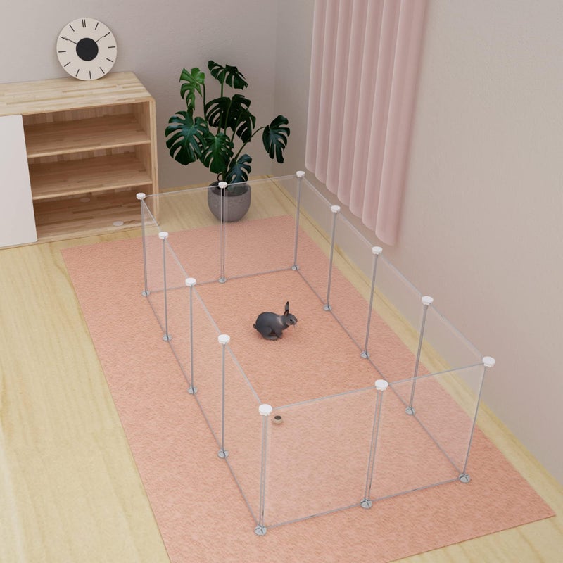 HOMICKER Pet Playpen Portable Small Animals Playpen, Customizable Shape & Height Pet Fence Yard Fence for Guinea Pigs, Bunny, Ferrets, Mice, Hamsters, Hedgehogs, Puppies, Turtles-12 Panels - Image 4