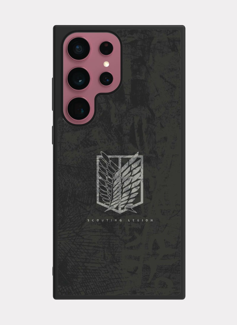 بكسلات كفر سامسونج جالكسي اس 22 الترا هجوم العمالقه فيلق الاستطلاع رمادي - Image 1