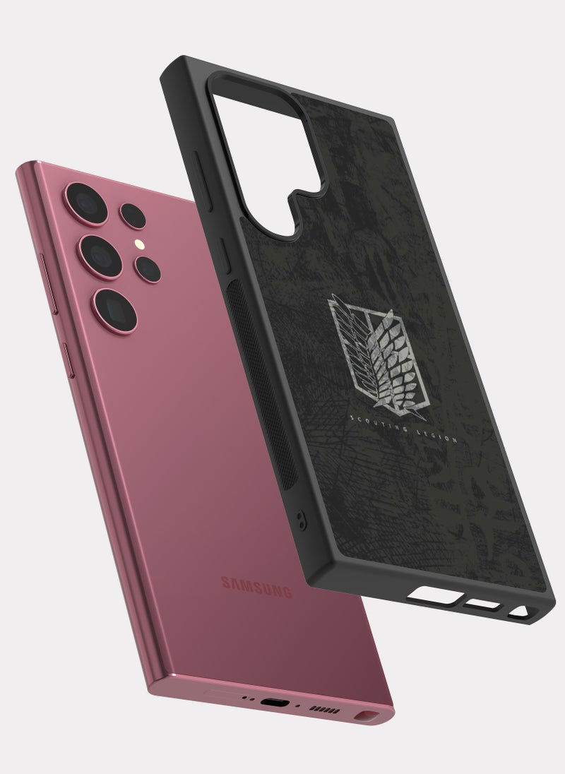 بكسلات كفر سامسونج جالكسي اس 22 الترا هجوم العمالقه فيلق الاستطلاع رمادي - Image 2