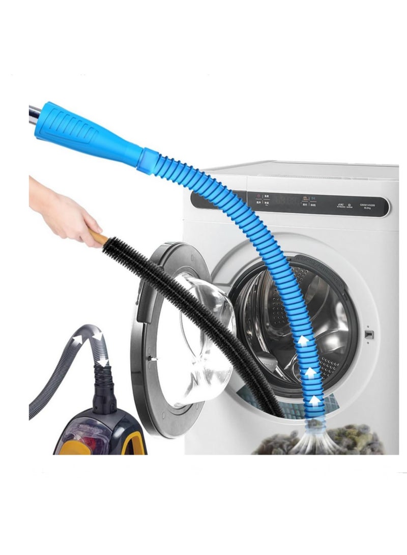 Dryer Vent Cleaner Kit Flexible Vacuum Hose Attachment for Lint Removal Stretchable Vacuum Extension Hose and Cleaning Accessories for Tumbler Dryer - Image 2