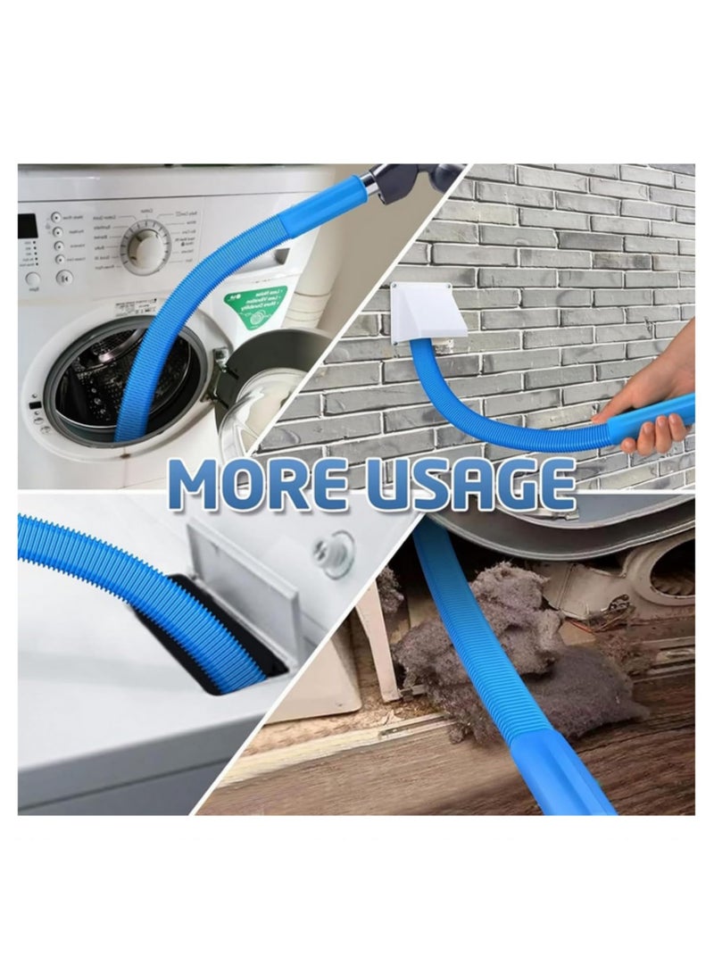 Dryer Vent Cleaner Kit Flexible Vacuum Hose Attachment for Lint Removal Stretchable Vacuum Extension Hose and Cleaning Accessories for Tumbler Dryer - Image 4