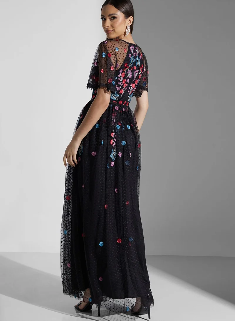 Maya Floral Embroidered Dress
