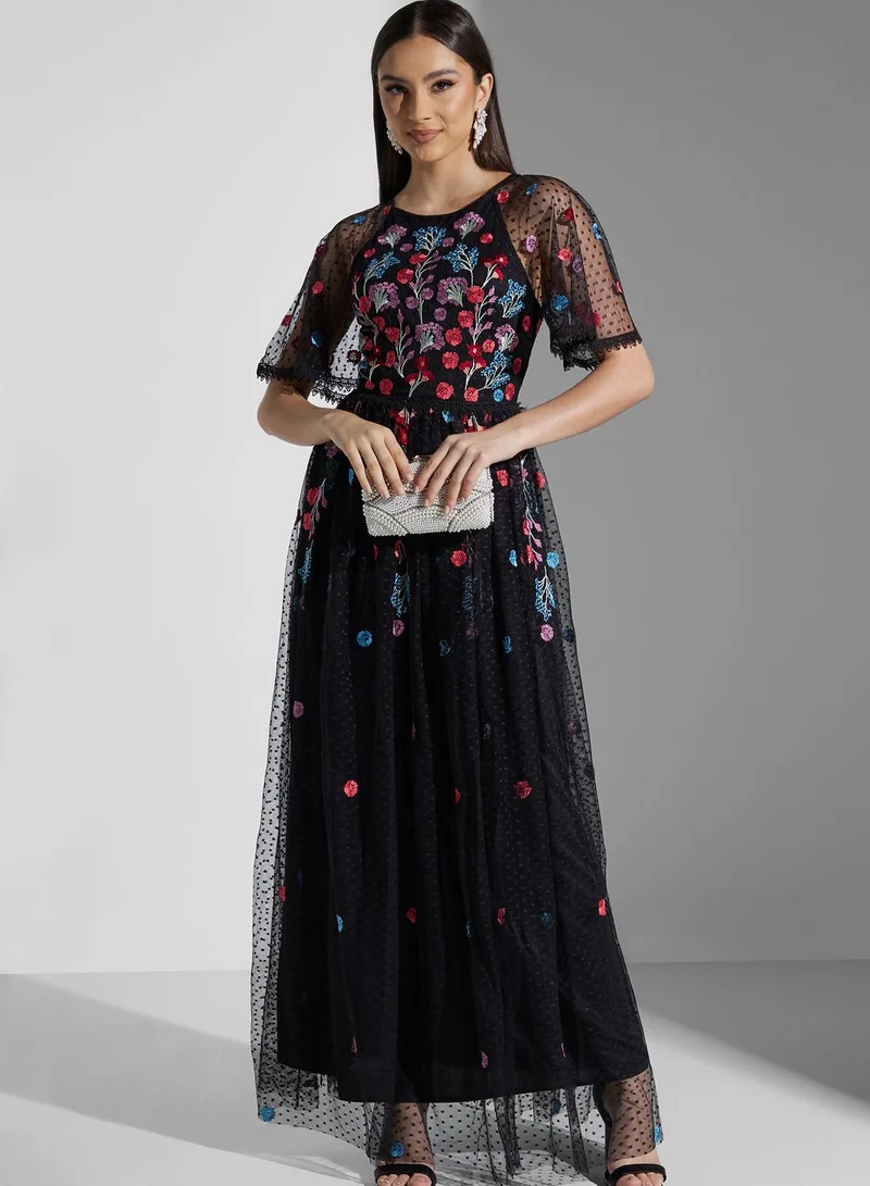 Maya Floral Embroidered Dress