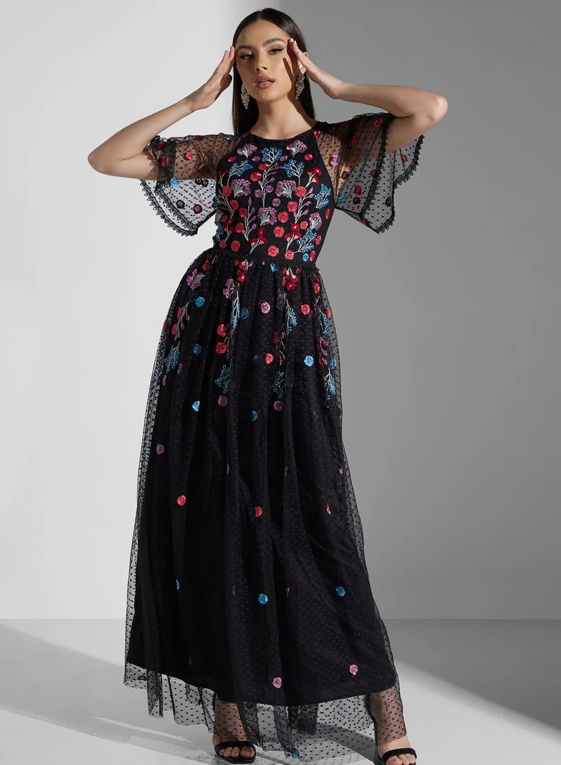 Maya Floral Embroidered Dress