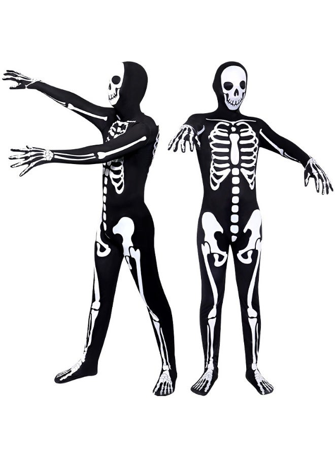 زي هالوين تنكر لجثة الهيكل العظمي بزي ضيق كامل الجسم زي زينتاي لجعل الزومبي وقرين الموت للأداء على المسرح - Image 1