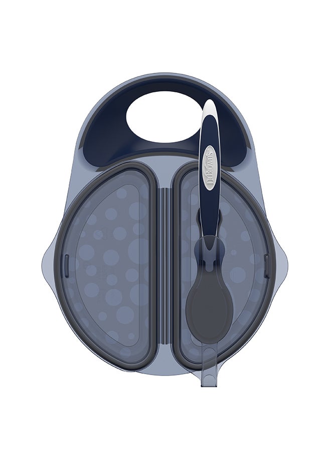 Dr. Brown’s Travel Fresh™ Bowl & Snap-in Spoon, Dark Blue, 1-Pack - Image 3