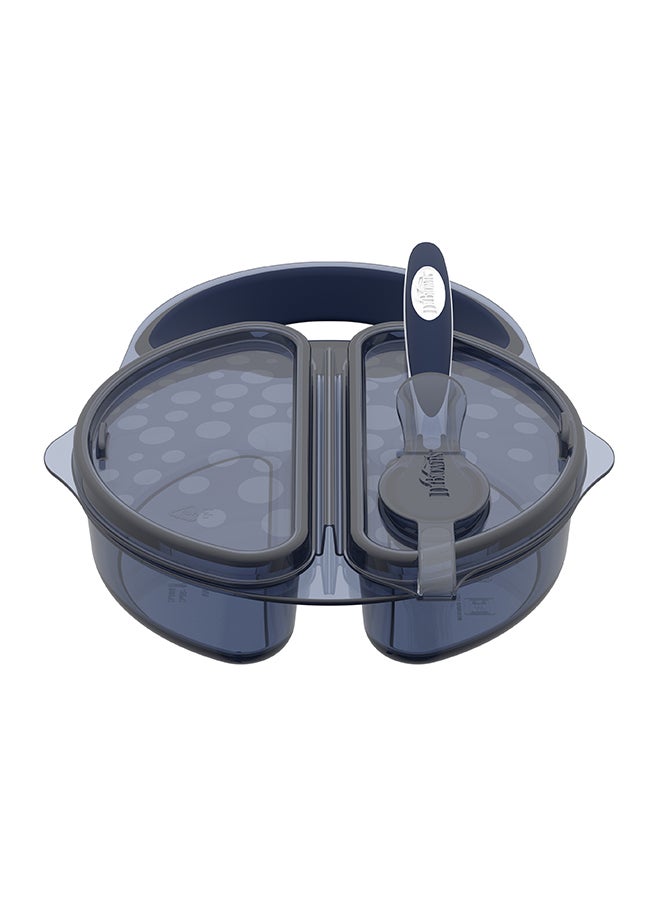 Dr. Brown’s Travel Fresh™ Bowl & Snap-in Spoon, Dark Blue, 1-Pack - Image 2