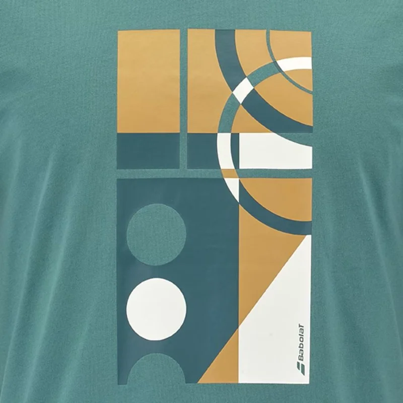 Babolat  BABOLAT TENNIS EXERCISE MESSAGE TEE, 4MS26445, GREEN, XL for Men | Best Price UAE