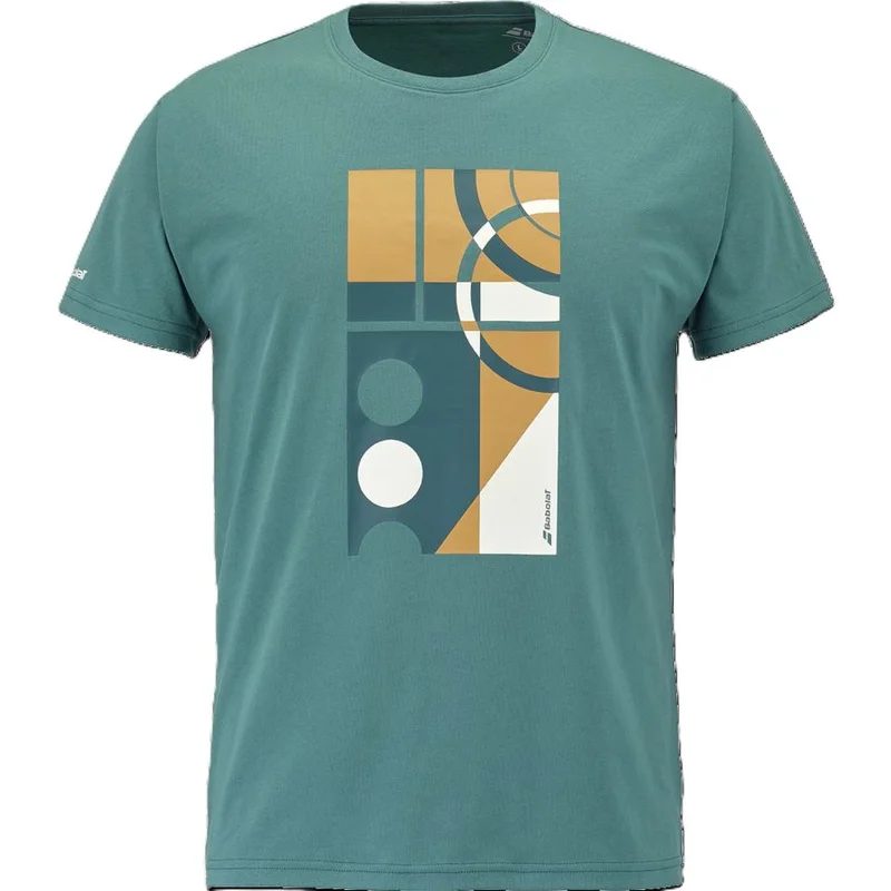 بابولات BABOLAT TENNIS EXERCISE MESSAGE TEE, 4MS26445, GREEN, XL