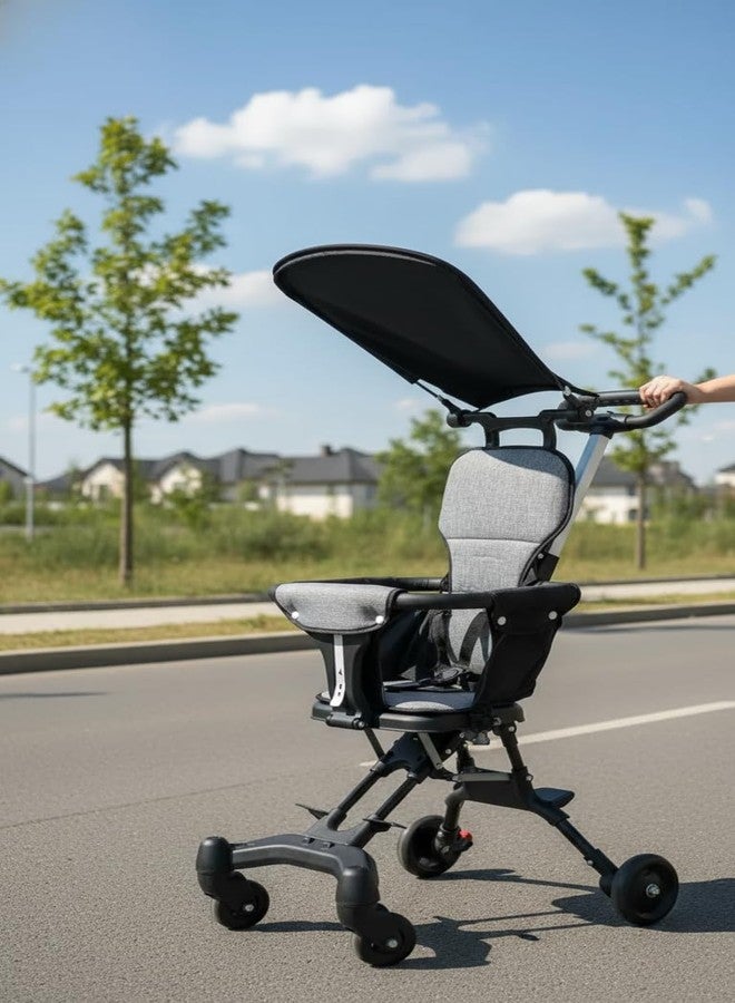 CARTSRUSHTI Baby Stroller/Pram for 0-3 Years Girl & Boy with Foldable Design & 5 Point Safety Harness for Newborn & Toddler Kid - Adjustable Recline, Footrest & Canopy, Lightweight & Travel Friendly Buggy - Image 1