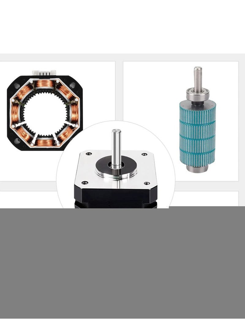 Nema 17 Bipolar Stepper Motor 42 with 4-Wire Leads and 1m Cable (1 Pack, 23mm) for Precision Motion Control Applications