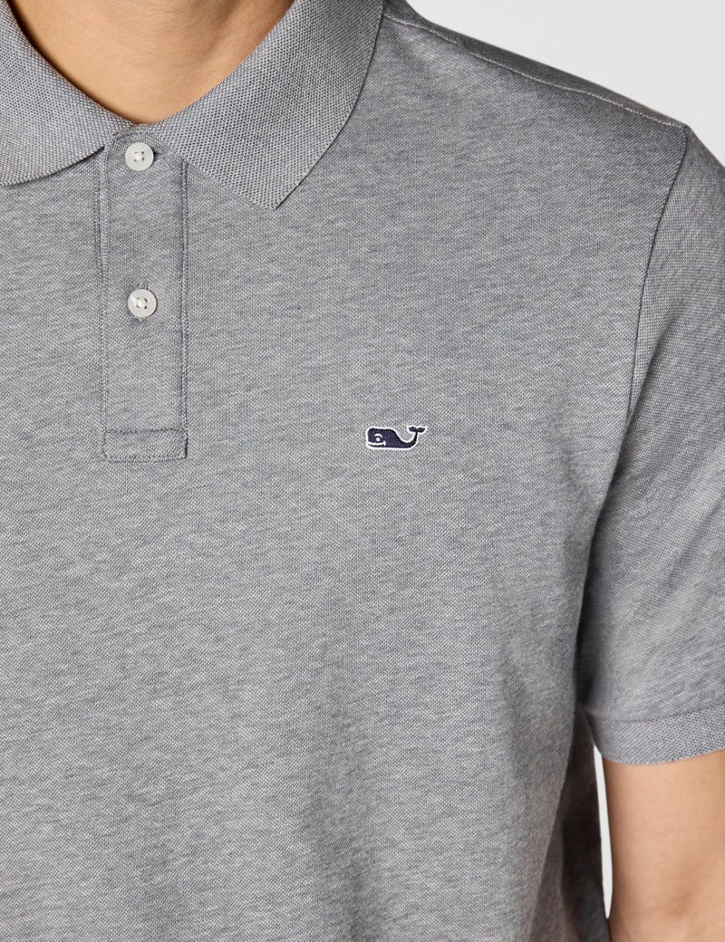 vineyard vines Men's Edgartown Short Sleeve Pique Polo, Barracuda, Large - Image 5