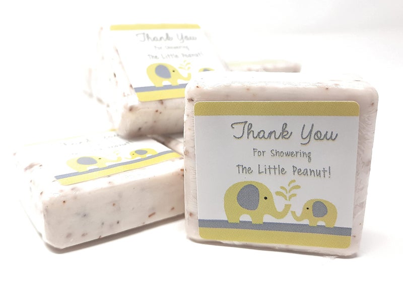 Botanical Bars 12 Yellow and Grey Elephant Thank You Soap Favors - 1.5oz Soap Favors - Gender Neutral Baby Shower Favors - Elephant Baby Shower Favors - Image 3