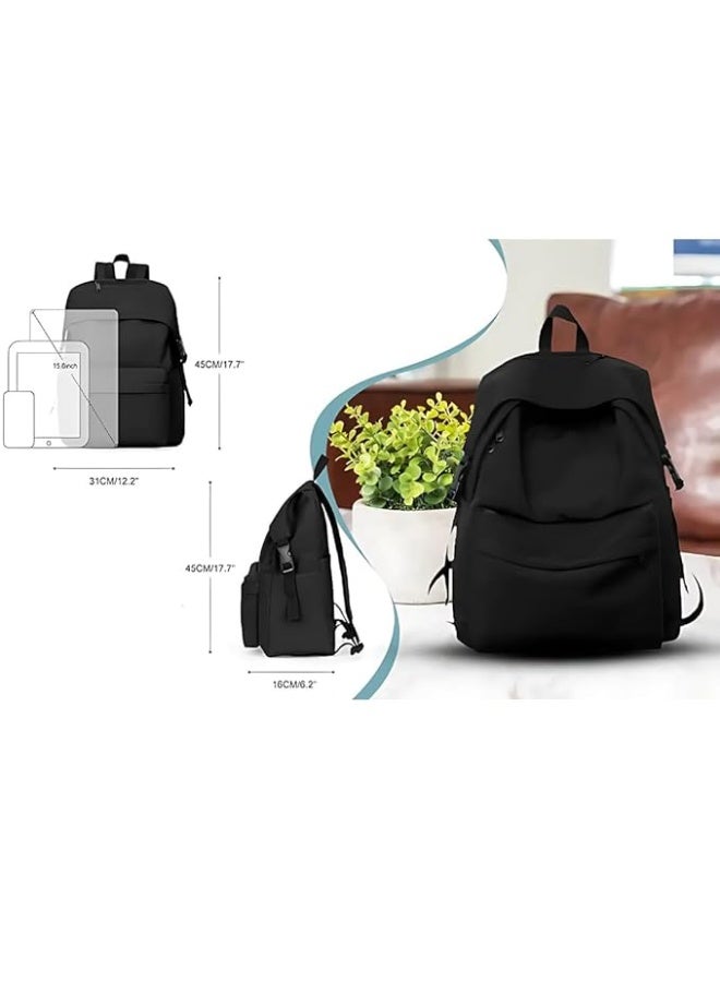 هاف مون Half Moon Unisex Anti-Theft College Bag for Girls Boys Men Women | 14 inch, Stylish and Trendy Collage Backpack Bags Office use with Anti Theft Pocket & Small Pockets Inside - Image 2