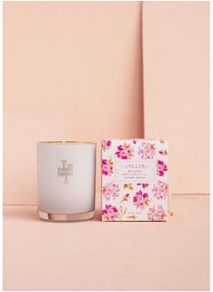 Lollia Breathe Luminary 11 Oz 70 Hour Burn Time Peony & White Lily Allnatural Soy Wax & Coconut Wax Blend Scented Candles Luxury Candles Long Lasting Candles  - Image 1