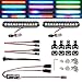 elechawk RC LED Light Bar Roof Lamp Headlight Tail Light Kit Bumper Light Compatible with Traxxas RC Car Truck Crawler Tamiya Losi HPI Rustler Axial Police Lights 100mm 2 Bar - Image 3