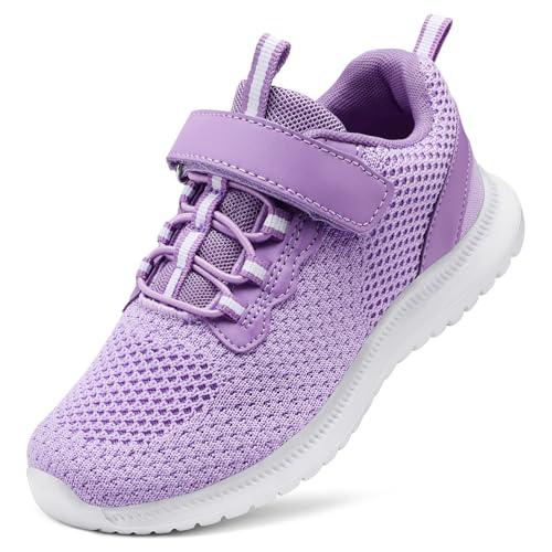 RUNSIDE Kids Shoes, Boys Girls Sneakers Lightweight Athletic Walking/Running Tennis Shoes, Size 11 Little Kid, Purple - Image 1