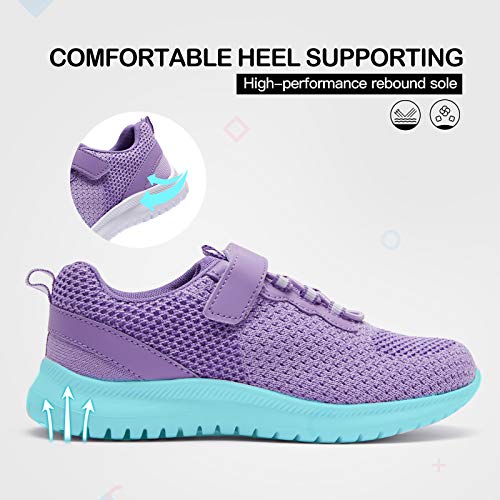 RUNSIDE Kids Shoes, Boys Girls Sneakers Lightweight Athletic Walking/Running Tennis Shoes, Size 11 Little Kid, Purple - Image 5