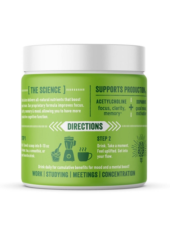 BrainJuice Nootropics Brain Support Supplement, Gluten Free Powder For Energy And Focus, Drink Mix With L Theanine, Alpha Gpc, Vitamin B, Organic Green Tea Extract Caffeine, Watermelon, 15 Servings - Image 2
