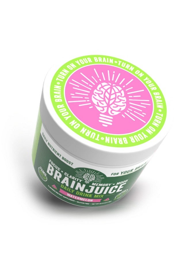 BrainJuice Nootropics Brain Support Supplement, Gluten Free Powder For Energy And Focus, Drink Mix With L Theanine, Alpha Gpc, Vitamin B, Organic Green Tea Extract Caffeine, Watermelon, 15 Servings - Image 4