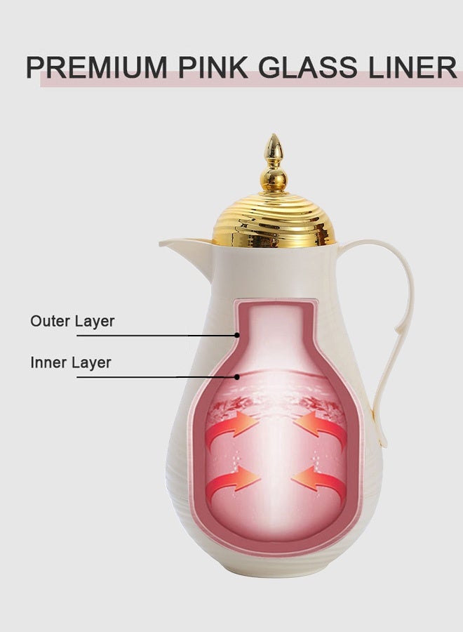 PHISMA 2-Piece Insulated Bottle Set – Elegantly designed, perfect for holding coffee and tea, with excellent insulation that keeps drinks hot or cold for 24 hours. 1-liter capacity * 2 - Image 4