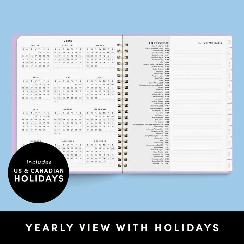 PAPERAGE 2026 Weekly & Monthly Planner, 12 Months (January 2026 - December 2026), 9.2 in x 11.2 in, Spiral Bound 2026 Planner with Weekly, Monthly & Yearly Views, Note Pages & Inner Pocket â€“ Black - Image 5