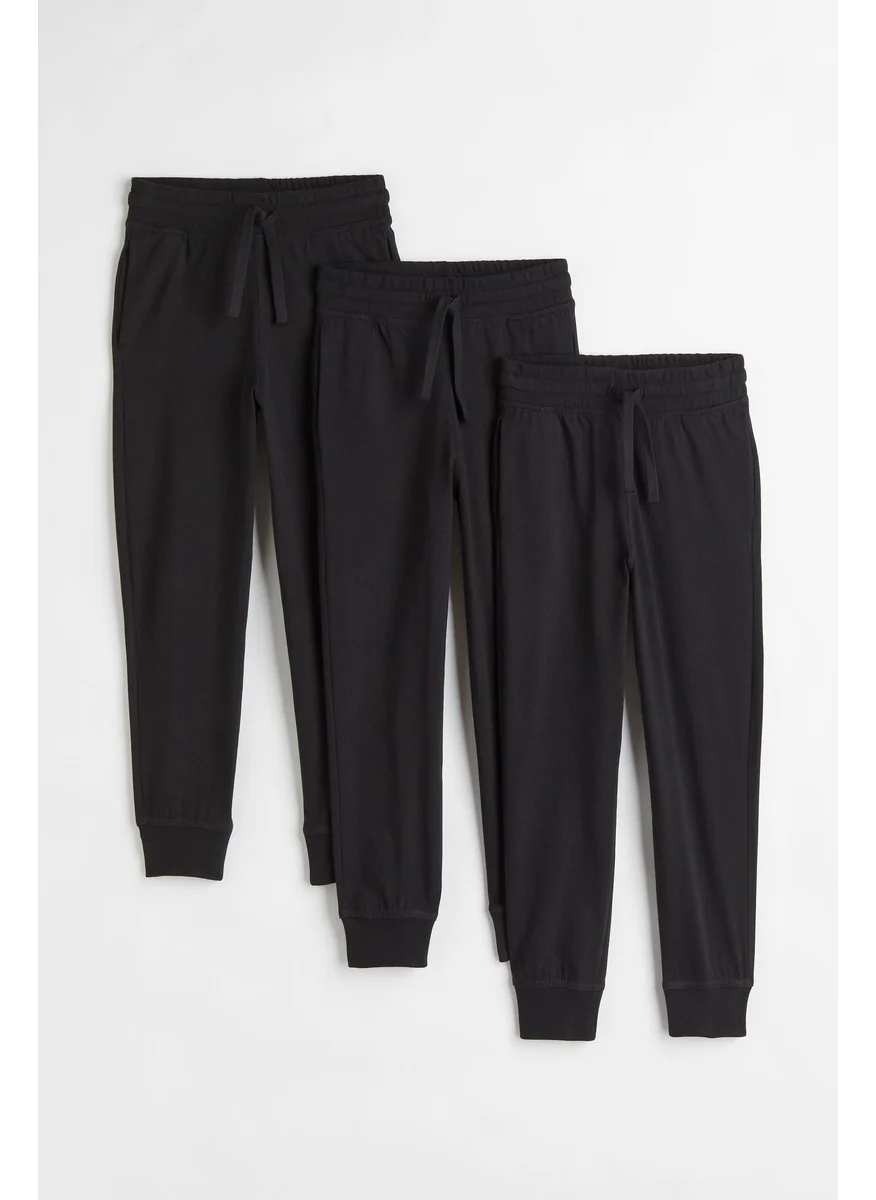 H&M 3-Pack Cotton Jersey Joggers