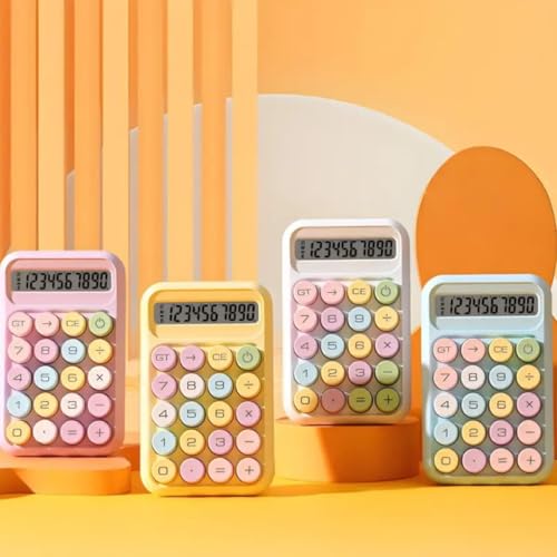 KRySt 12-Digit Pastel Theme Calculator with Big Buttons, Large LCD Display | 12 Digit Calculator for Students, Office, and Home Use | Automatic Sleep, Battery Operated (White) - Image 5