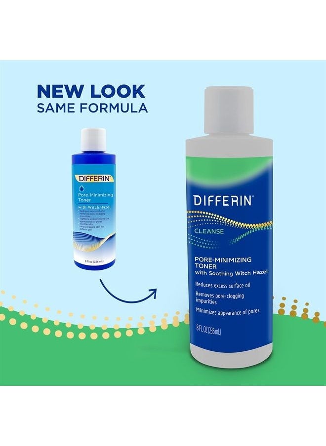 differin Witch Hazel Toner for Face, Pore-Minimizing Skin Toner by the makers of Differin Gel,, Gentle Skin Care for Acne Prone Sensitive Skin, 8 oz (Packaging May Vary)  - Image 2