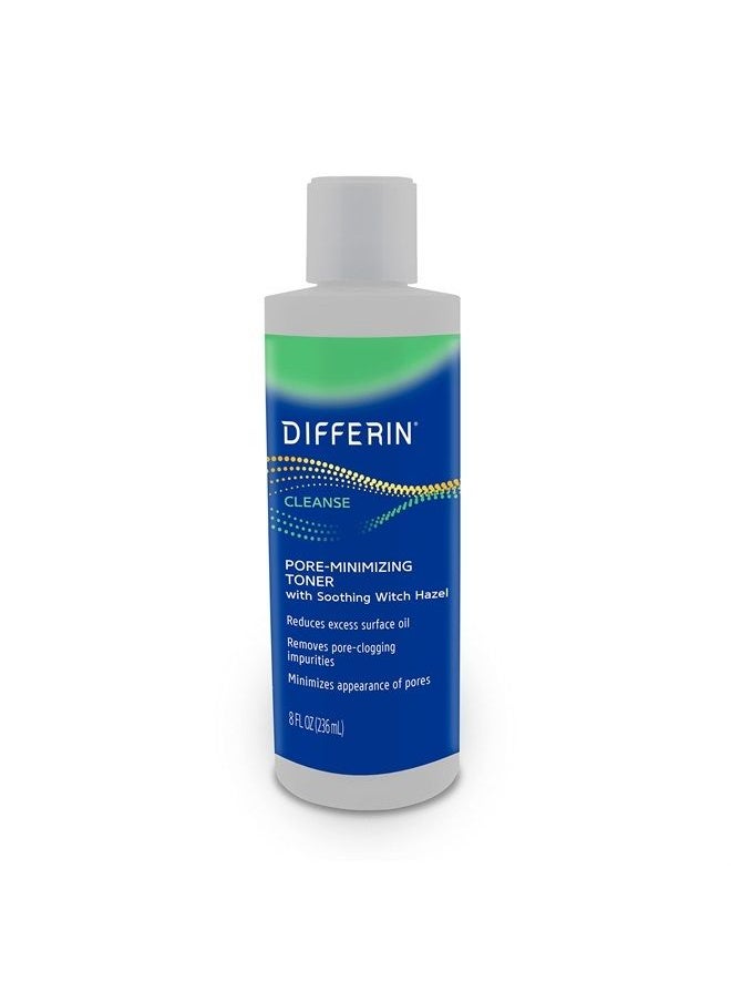 differin Witch Hazel Toner for Face, Pore-Minimizing Skin Toner by the makers of Differin Gel,, Gentle Skin Care for Acne Prone Sensitive Skin, 8 oz (Packaging May Vary)  - Image 1