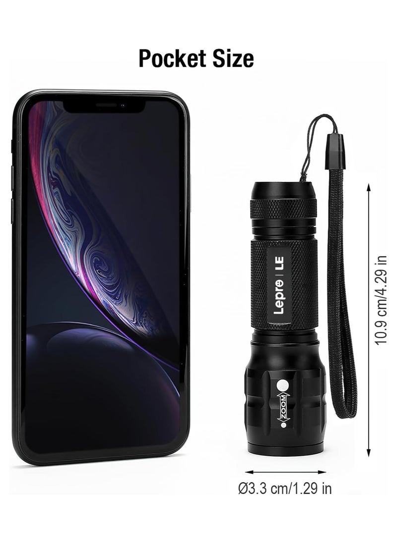Generic Lepro LED Torch Battery Powered, Small Bright Flashlight, Adjustable Focus, Water Resistant Pocket Torch  - Image 3