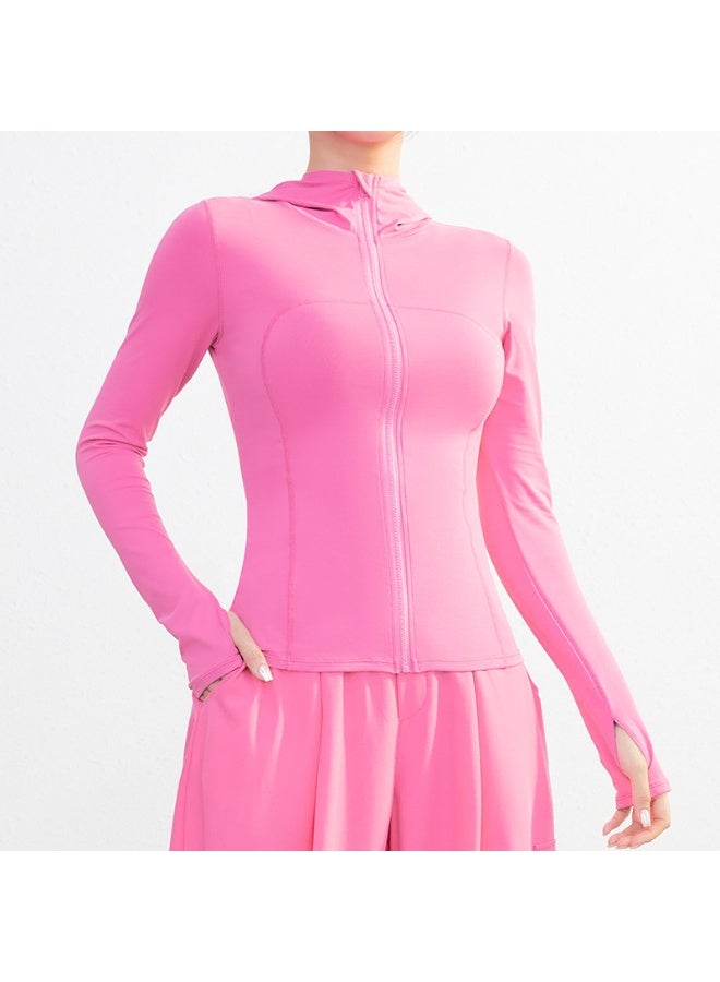 Womens Zip Up Hoodies Running Jackets Slim Fit Pullovers Fall Fashion Gym Fitness Outfits Sweaters - Image 1