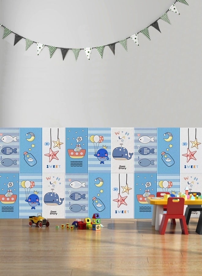 ZCM-HAPPY 20 PCS Cute Anti-Collision 3D Wall Panel – Self-Adhesive Waterproof Wall Decor for Kids' Bedroom, Bedside and Aisle Protection - Image 3