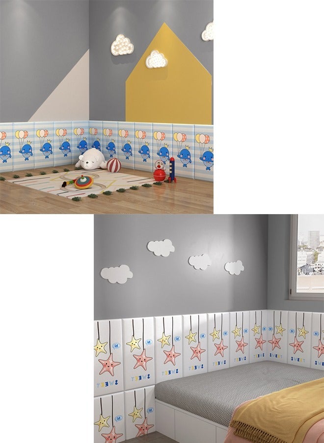 ZCM-HAPPY 20 PCS Cute Anti-Collision 3D Wall Panel – Self-Adhesive Waterproof Wall Decor for Kids' Bedroom, Bedside and Aisle Protection - Image 5