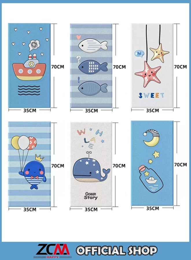 ZCM-HAPPY 20 PCS Cute Anti-Collision 3D Wall Panel – Self-Adhesive Waterproof Wall Decor for Kids' Bedroom, Bedside and Aisle Protection - Image 2