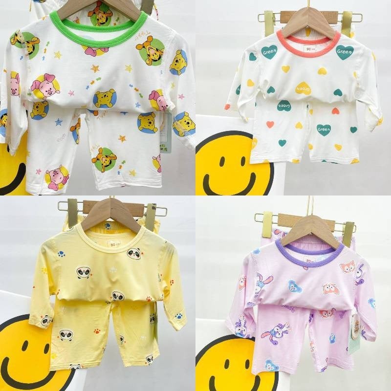 New Kidsren'S Ice Silk Home Air-Conditioning Clothing 2025 Summer Boys Split Short-Sleeved Suit Korean Style Pajamas Two-Piece Set - Image 5