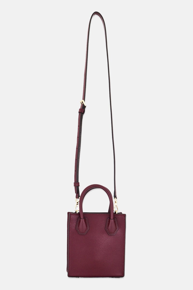 Michael Kors Women Brand Logo Cross Body Bag, Maroon  - Image 3
