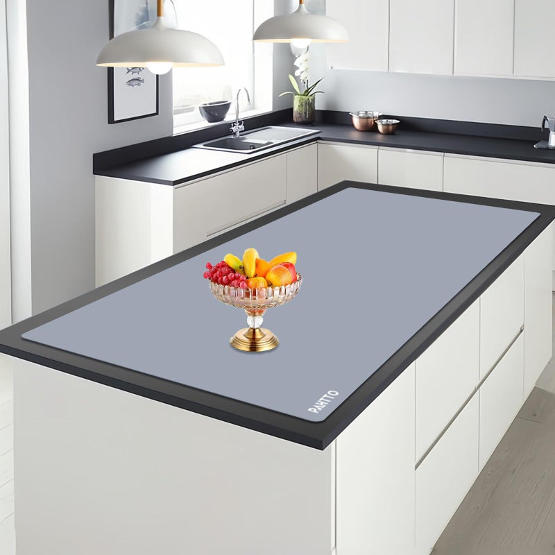 Silicone Mat for Kitchen Countertop 472x236in Heat Resistant Kitchen Island Protector Mat Extra Large NonSlip Thickened Quartz Counter Heat Protector Waterproof Multipurpose
