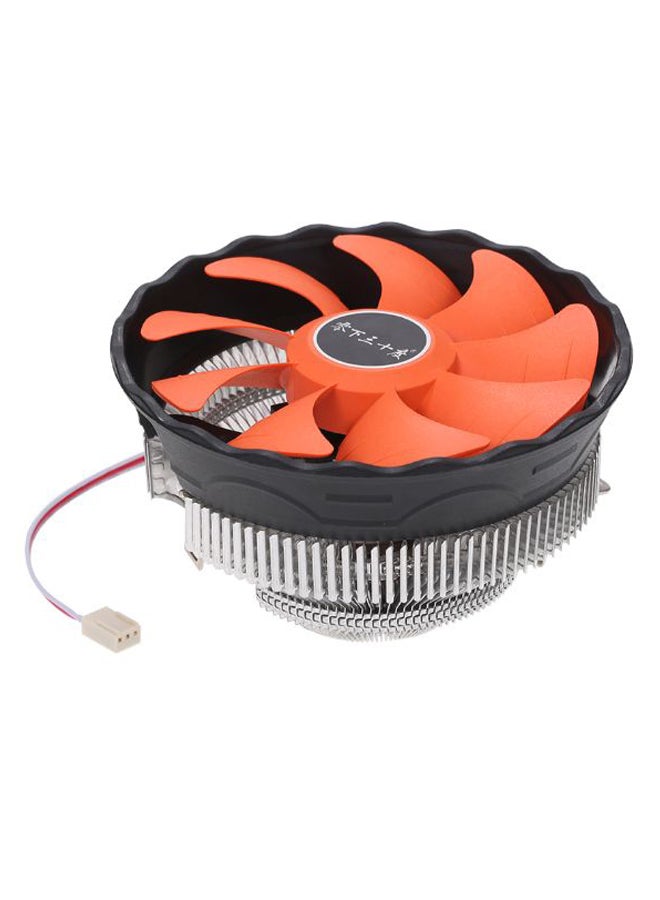CPU cooler 775/1150/1156/1366/2011 desktop computer fan AMD air cooling colorful black orange big windmill 3pin matte 12cm fan blade large air volume - Image 1