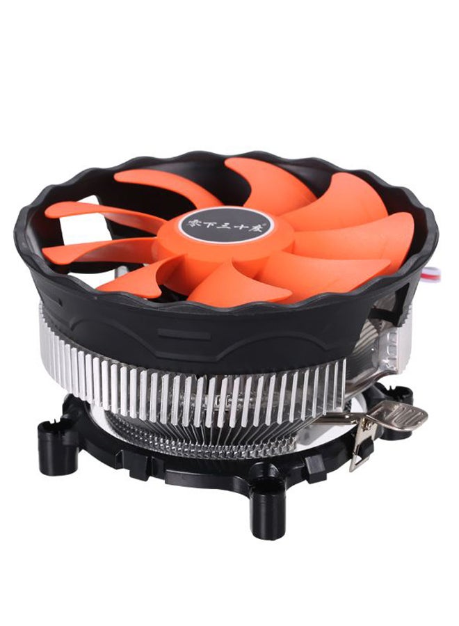 CPU cooler 775/1150/1156/1366/2011 desktop computer fan AMD air cooling colorful black orange big windmill 3pin matte 12cm fan blade large air volume - Image 2