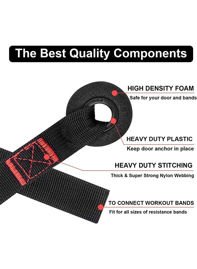 JCB CHIC 2pcs Resistance Band Upgrade Door Anchor Strap ,Workout Resistance Band Door Anchor, Portable Easy Assemble Secure Multi Point Anchor Gym For Strength Training And Home Fitness - Image 5
