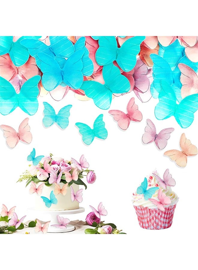 48 قطعة من الورق المقوى للأكل فراشة ، كعكة وكأس تزيين الكعكة - Image 2