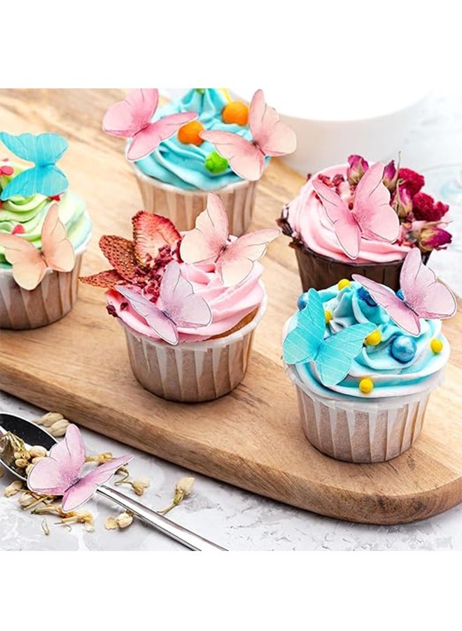 48 قطعة من الورق المقوى للأكل فراشة ، كعكة وكأس تزيين الكعكة - Image 3