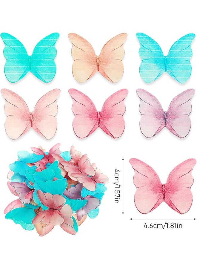 48 قطعة من الورق المقوى للأكل فراشة ، كعكة وكأس تزيين الكعكة - Image 4