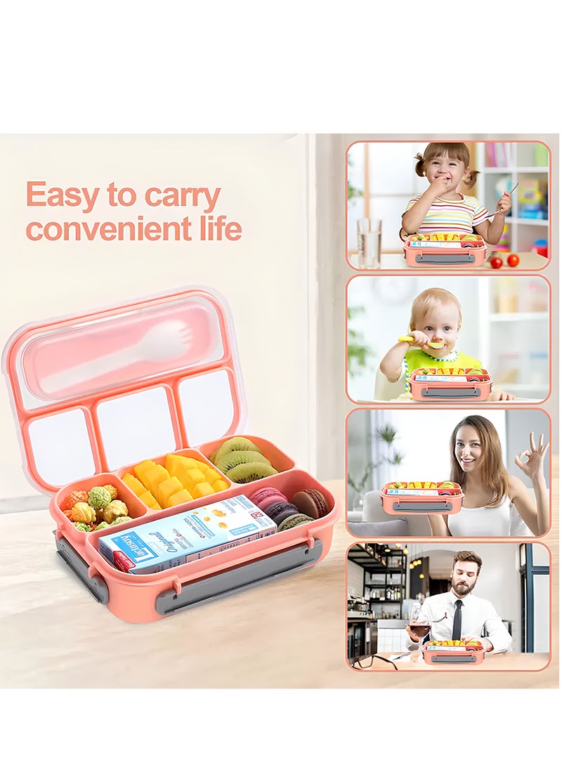 Generic Bento Lunch Box | Lunch Containers for Adults/Kids/Toddler,1300ML 4 Compartment Microwave & Dishwasher & Freezer Safe, BPA Free  - Image 4