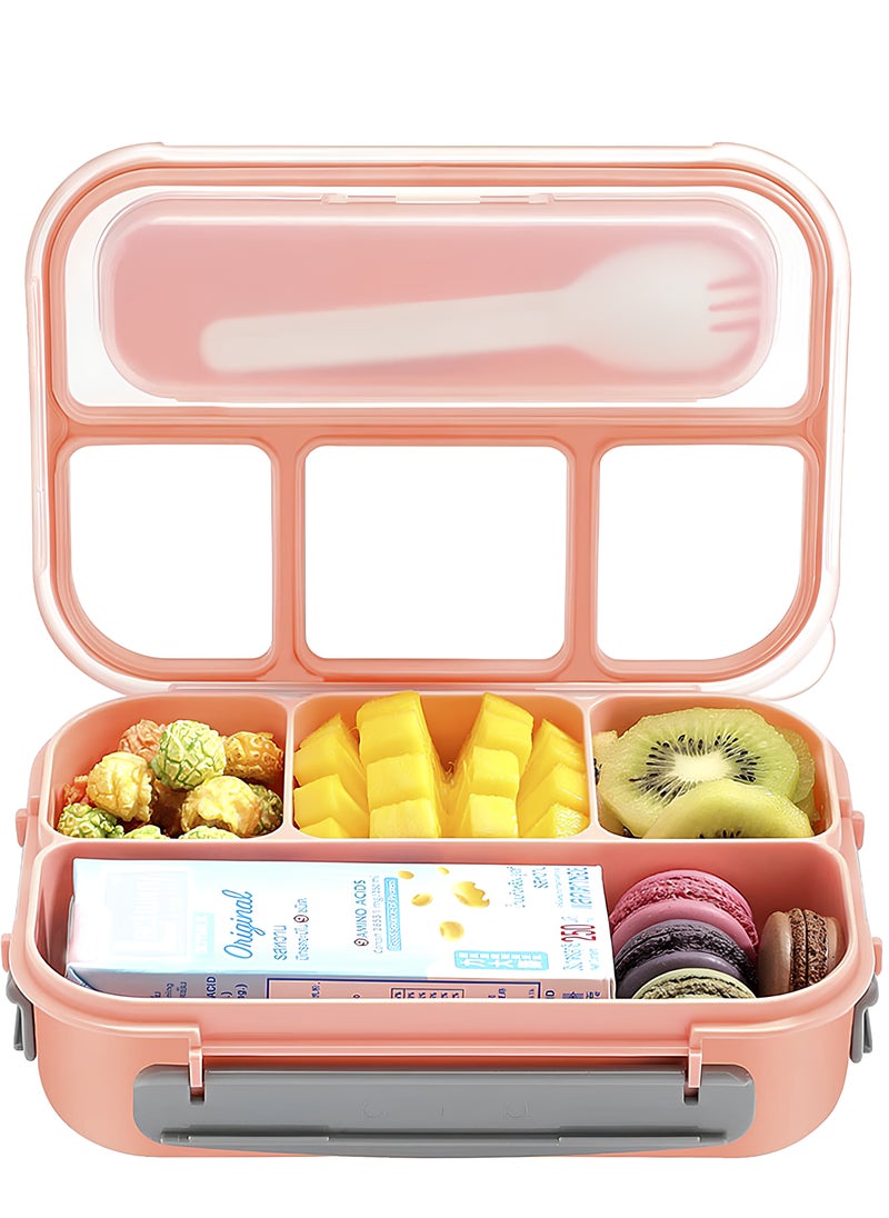 Generic Bento Lunch Box | Lunch Containers for Adults/Kids/Toddler,1300ML 4 Compartment Microwave & Dishwasher & Freezer Safe, BPA Free  - Image 1