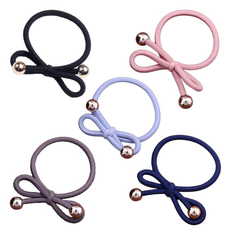 20Pcs High Elastic Hair Ties No Crease Bow Bowknot Scrunchies Hand Knotted Hair Bands Headband Ponytail Holder for Girls Women