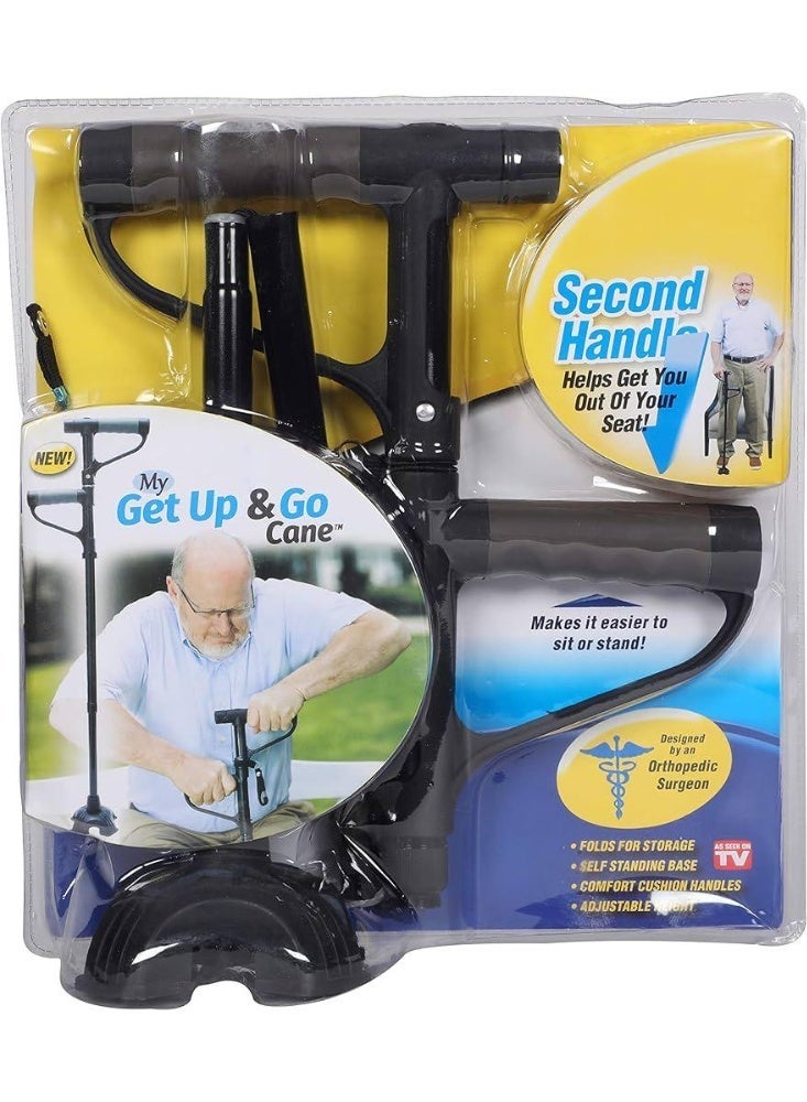 ريت كير عصا المشي المريحة القابلة للطي بمقبضين GT2304 - Image 1